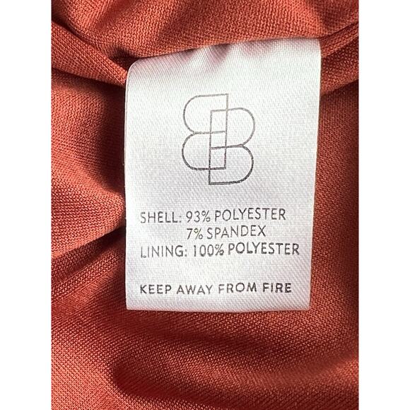 Elegant Rust Wrap Dress - Picture 13 of 16